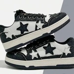 Starry Black and White SHEIN  Sneakers
